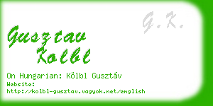 gusztav kolbl business card